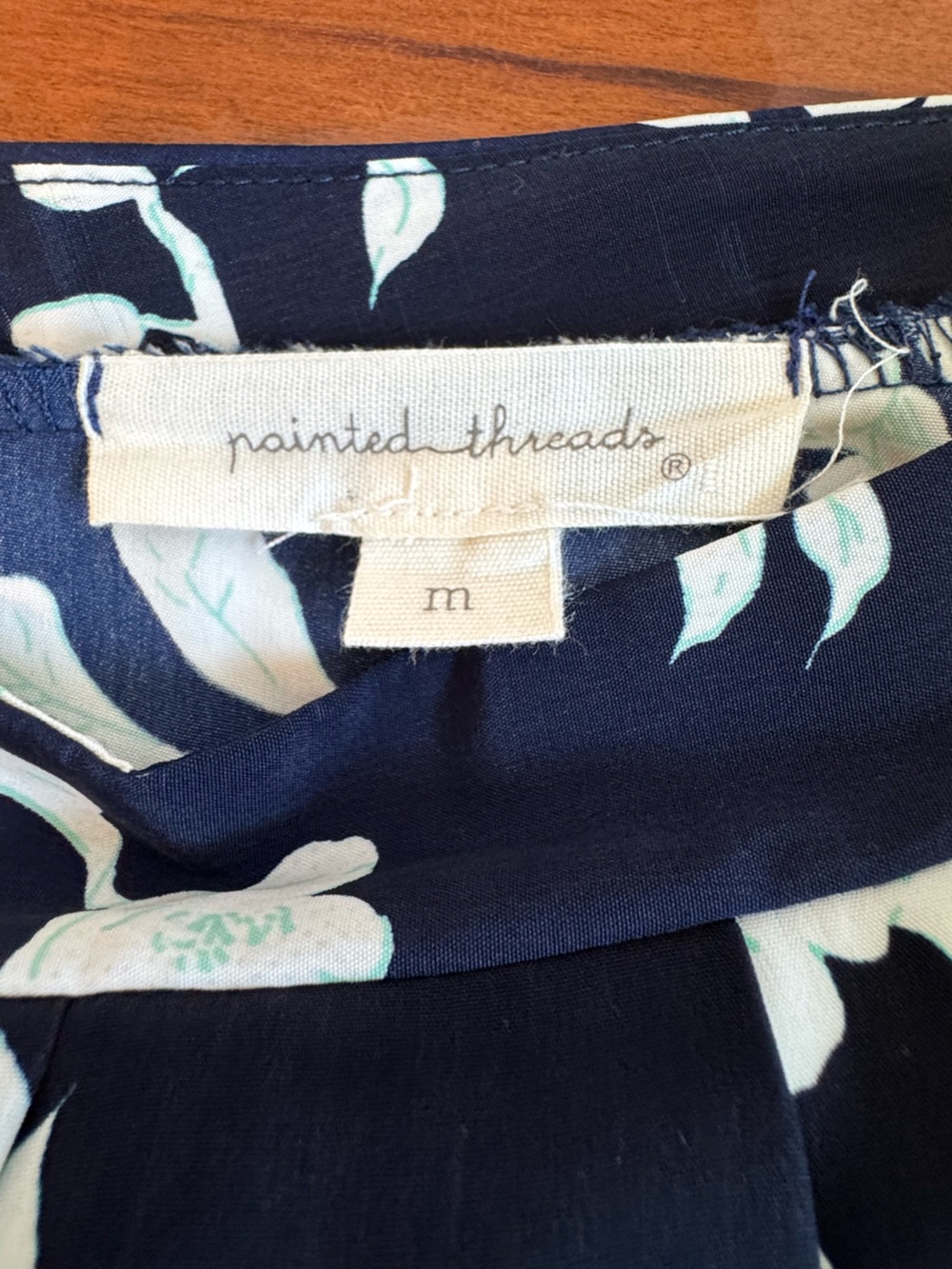 painted threads Black Maxi Skirt with White Floral Print | Size M - Picture 2 of 6